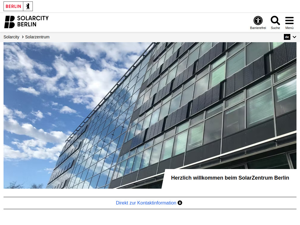 Website von SolarZentrum Berlin in Berlin