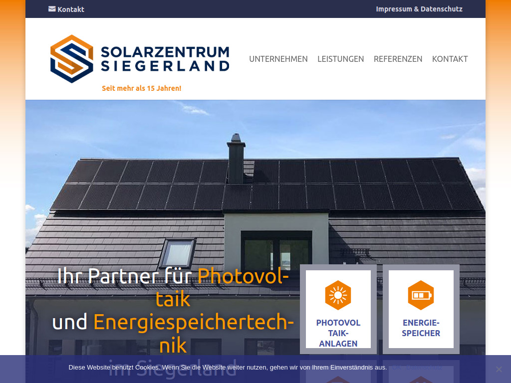 Website von Solarzentrum Siegerland GmbH in Siegen