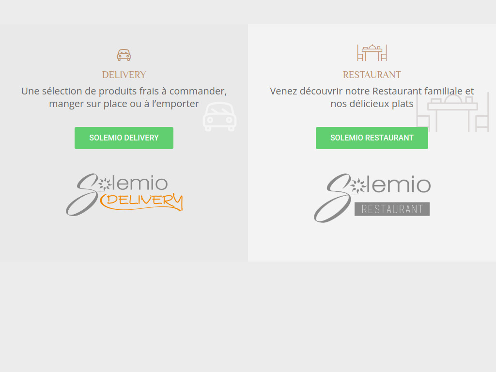 Website von SOLEMIO DELIVERY & SOLEMIO RESTAURANT Fribourg in Fribourg