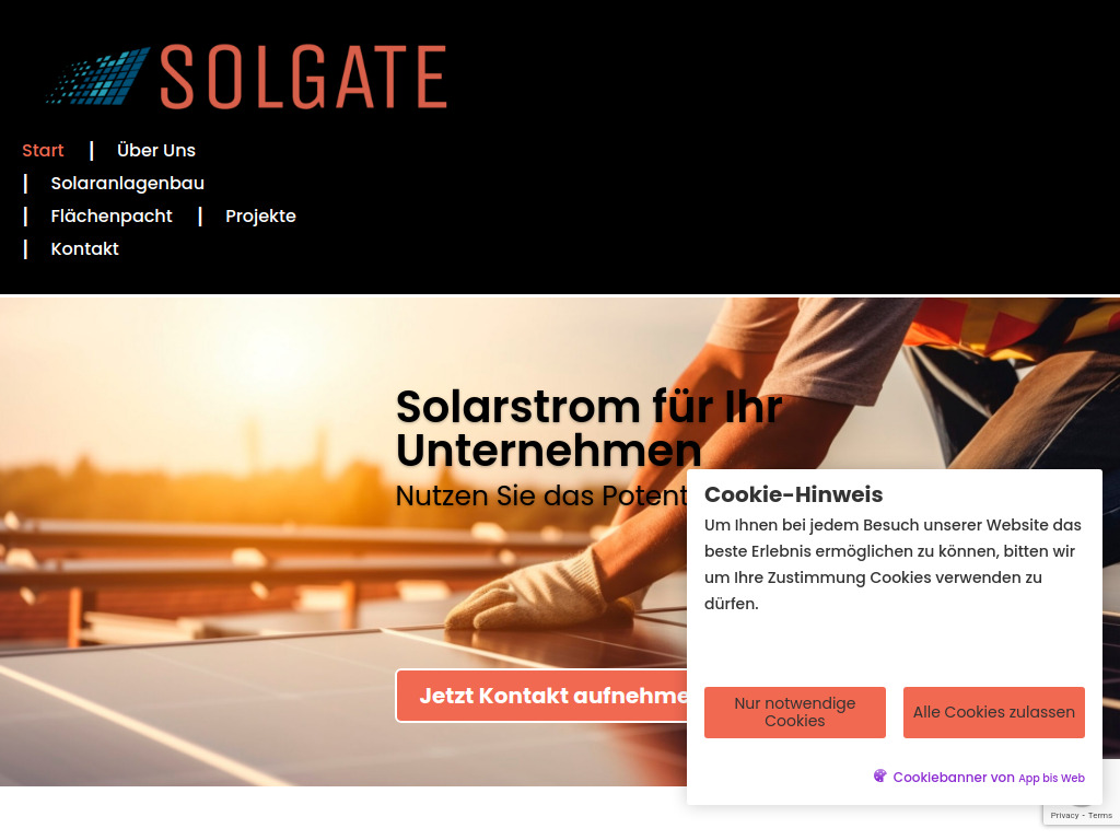 Website von Solgate GmbH & Co. KG in Dresden