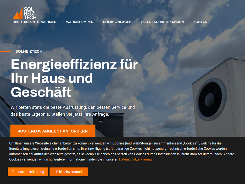 Website von SolHeizTech GmbH in Brandenburg an der Havel