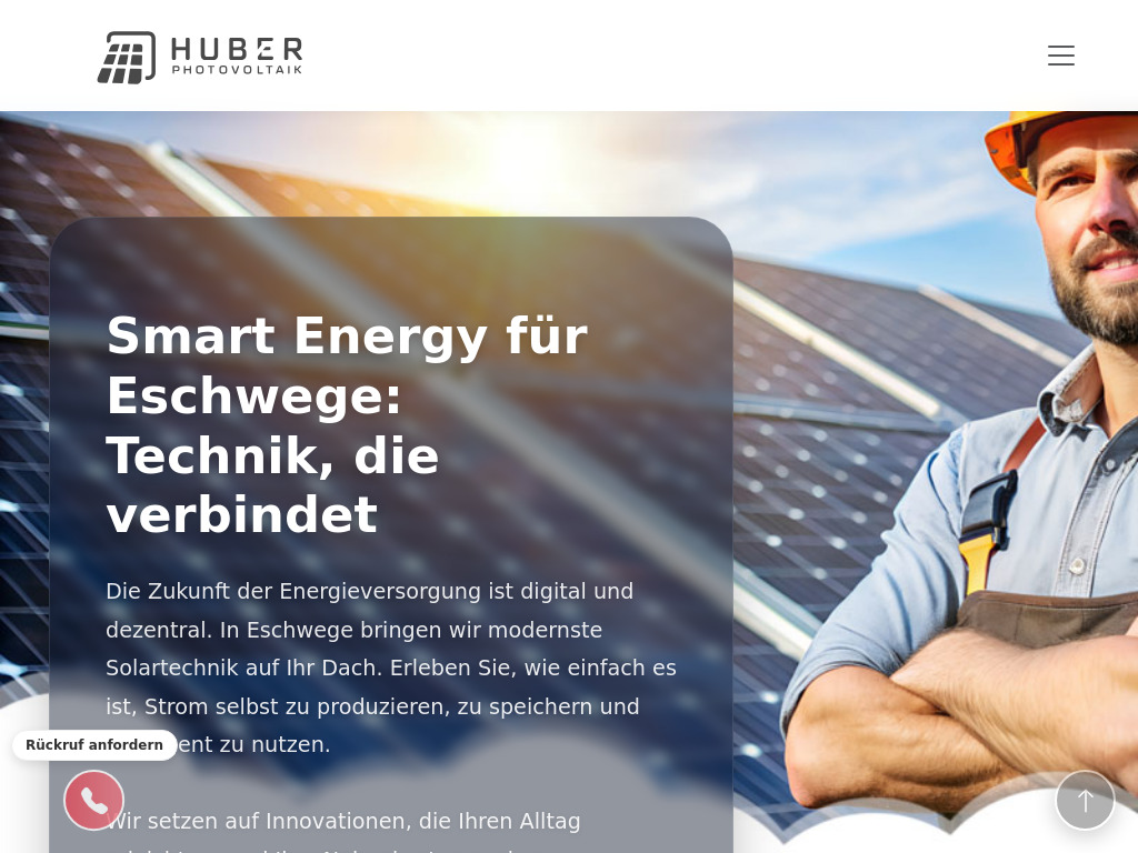 Website von Huber Group GmbH in Eschwege