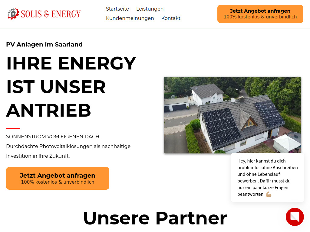 Website von Solis & Energy in Zweibrücken