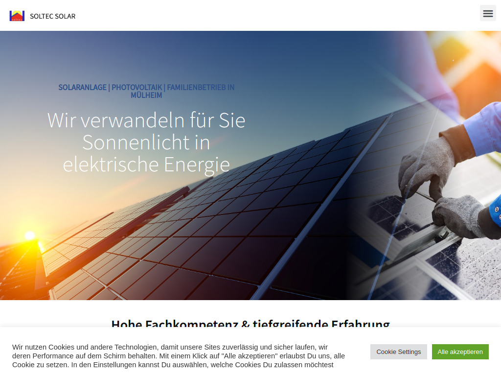 Website von Soltec Reimann GmbH in Mülheim an der Ruhr
