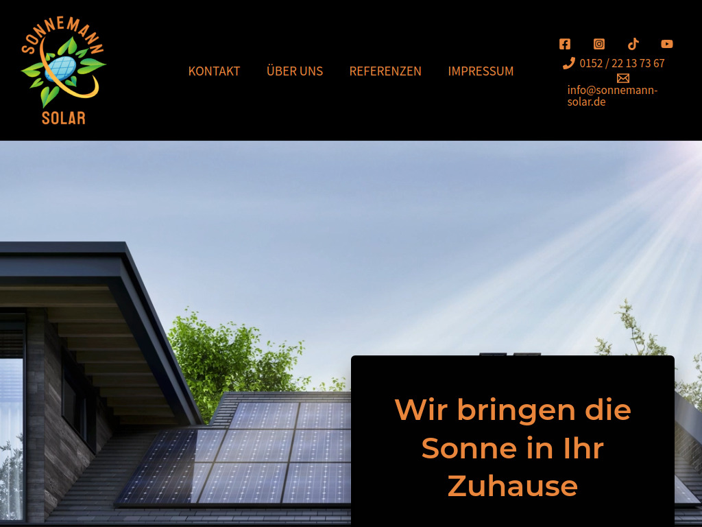 Website von Sonnemann Solar in Walsrode