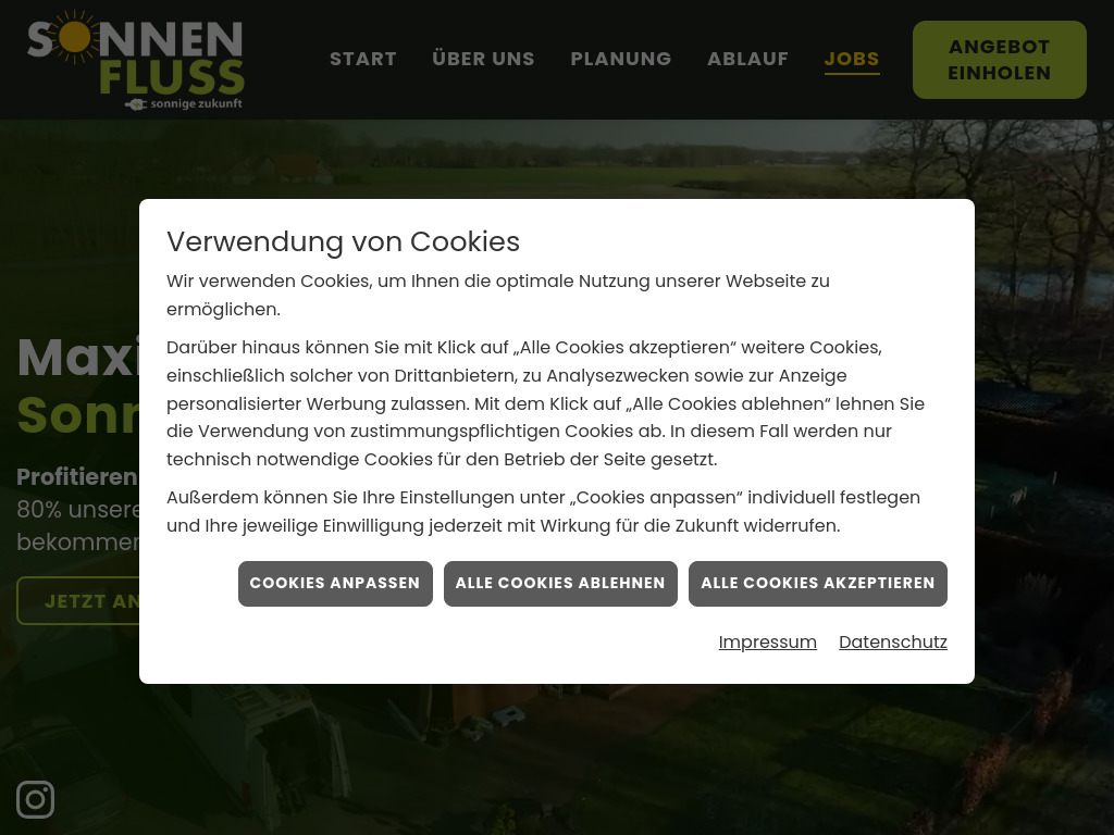 Website von Sonnenfluss Inh. Julian Stadtsholte e.K. in Molbergen