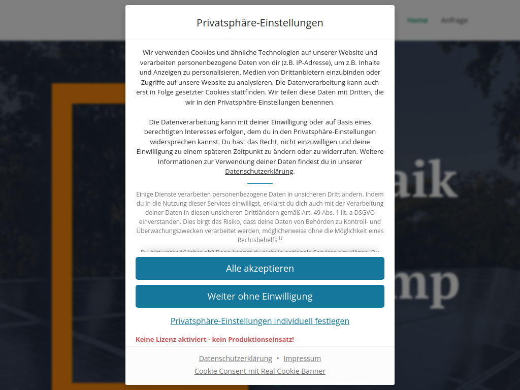 Website von Sonnenlicht-Technik GmbH & Co. KG in Kröpelin