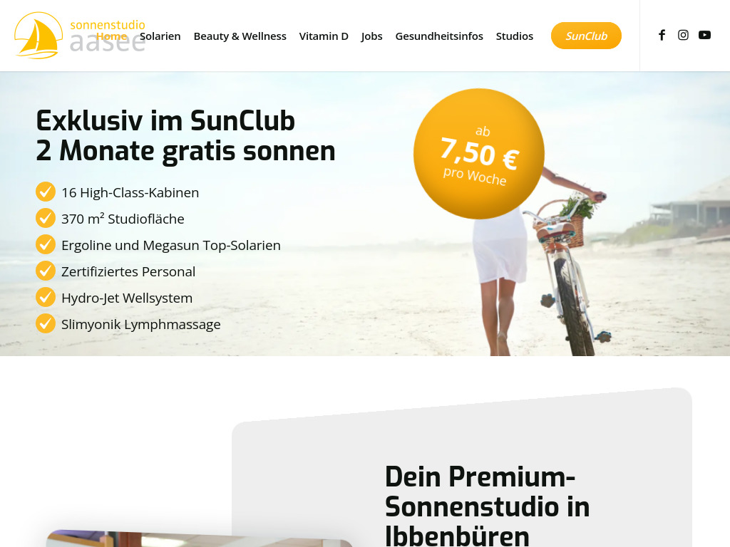 Website von Otte Freizeit- und Fitness Ver- und Betriebs GmbH & Co. KG in Ibbenbüren