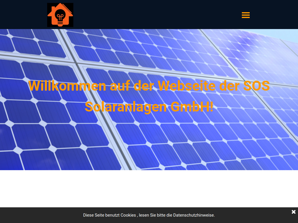 Website von SOS Solaranlagen GmbH in Lugau