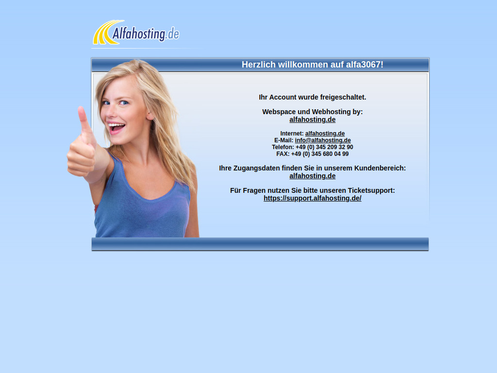 Website von Alfahosting GmbH