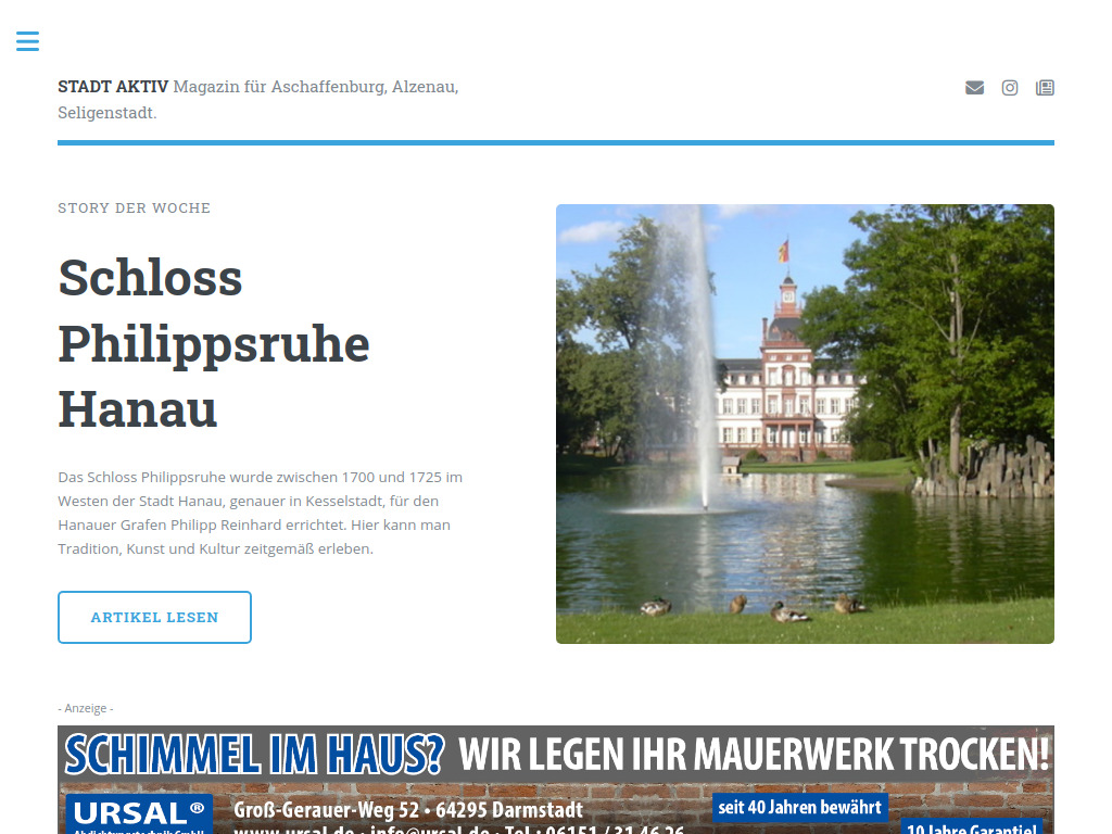 Website von STADT AKTIV online