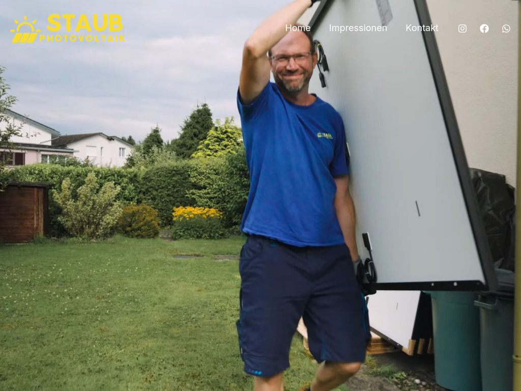 Website von STAUB Photovoltaik GmbH in Hombrechtikon
