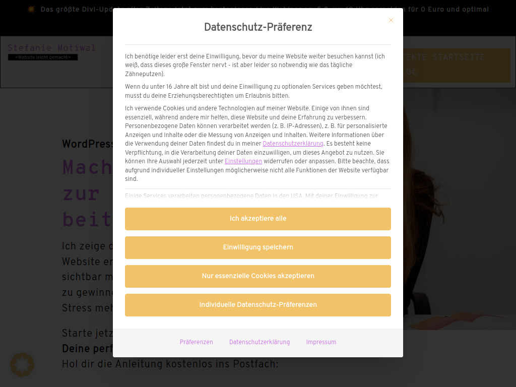 Website von Stefanie Motiwal in San Jose