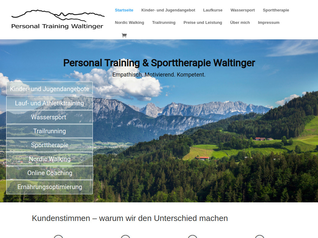 Website von Stefan Waltinger in Oberaudorf