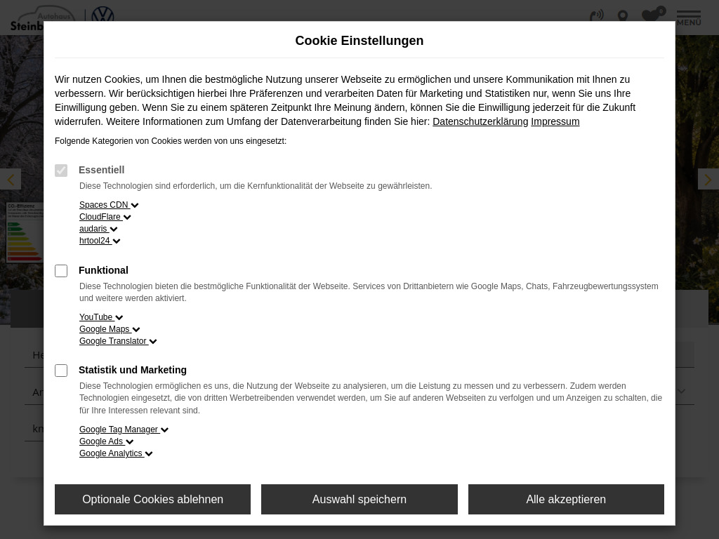 Website von Steinböhmer GmbH & Co. KG in Bielefeld