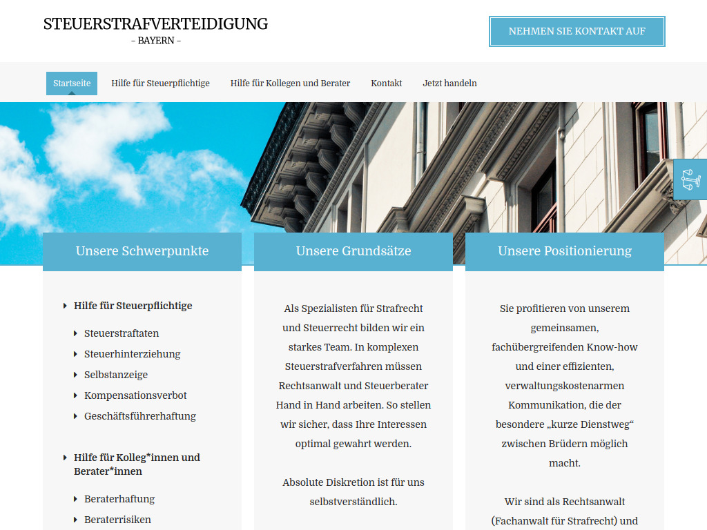 Website von Rechtsanwalt und Fachanwalt für Strafrecht Ralf Schönauer in Augsburg