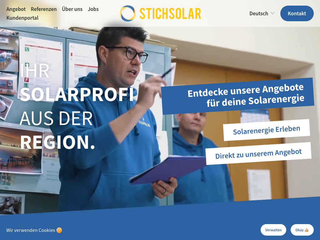 Website von Stich AG in Kleinlützel