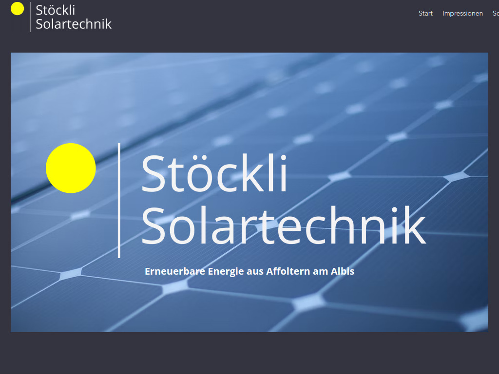 Website von Stöckli Solartechnik GmbH