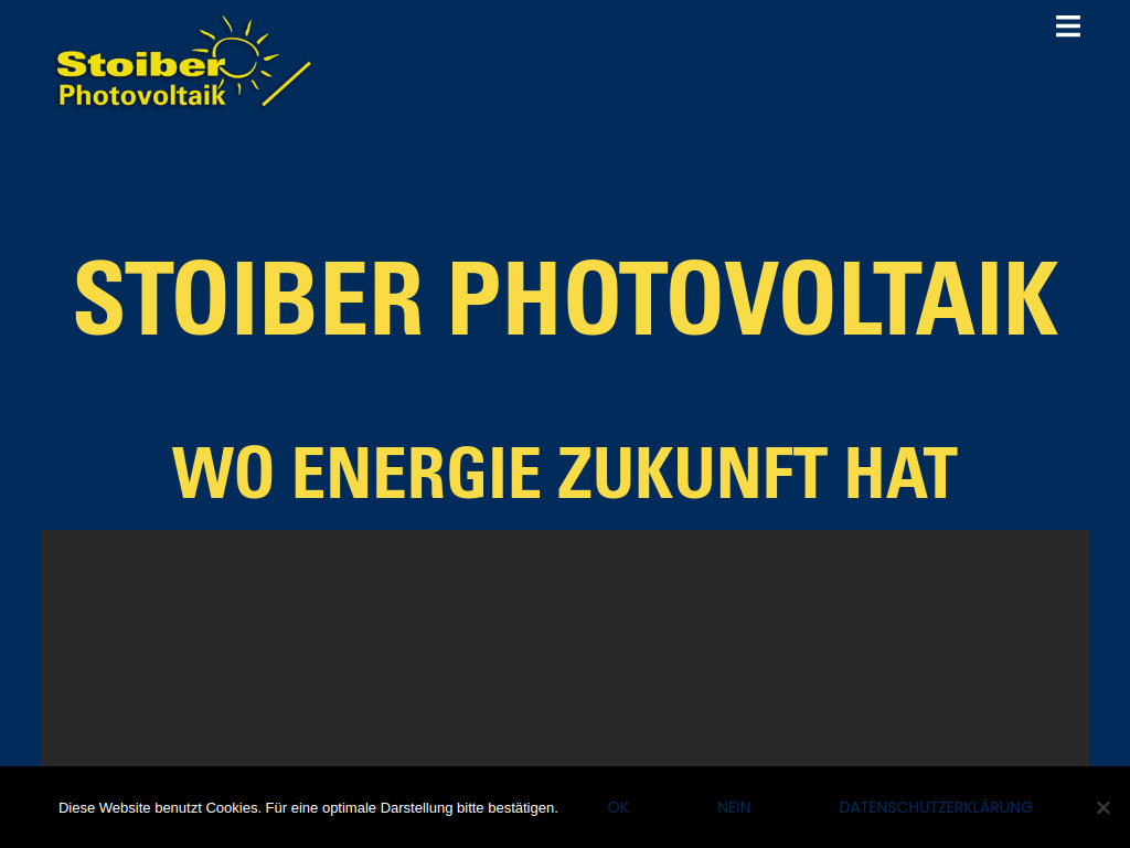 Website von Stoiber Photovoltaik GmbH in Oberpöring