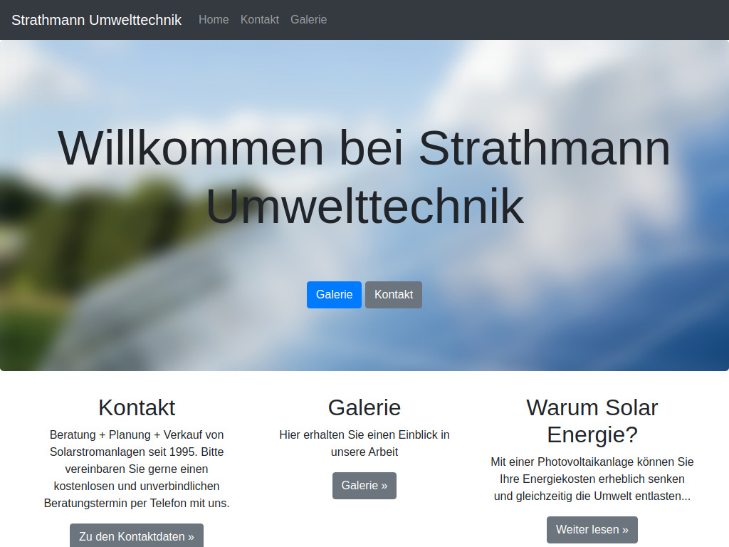 Website von Strathmann Umwelttechnik in Spenge