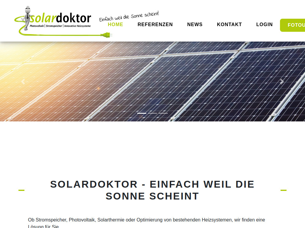 Website von Solardoktor Service GmbH in Wartberg ob der Aist