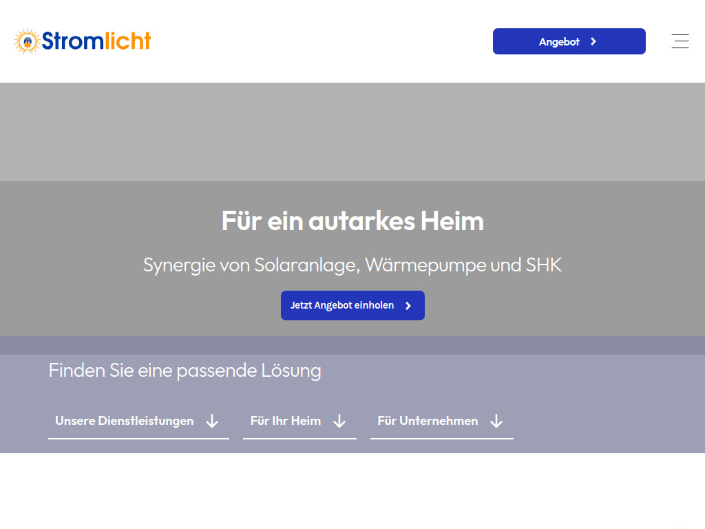 Website von Stromlicht GmbH in Neuss