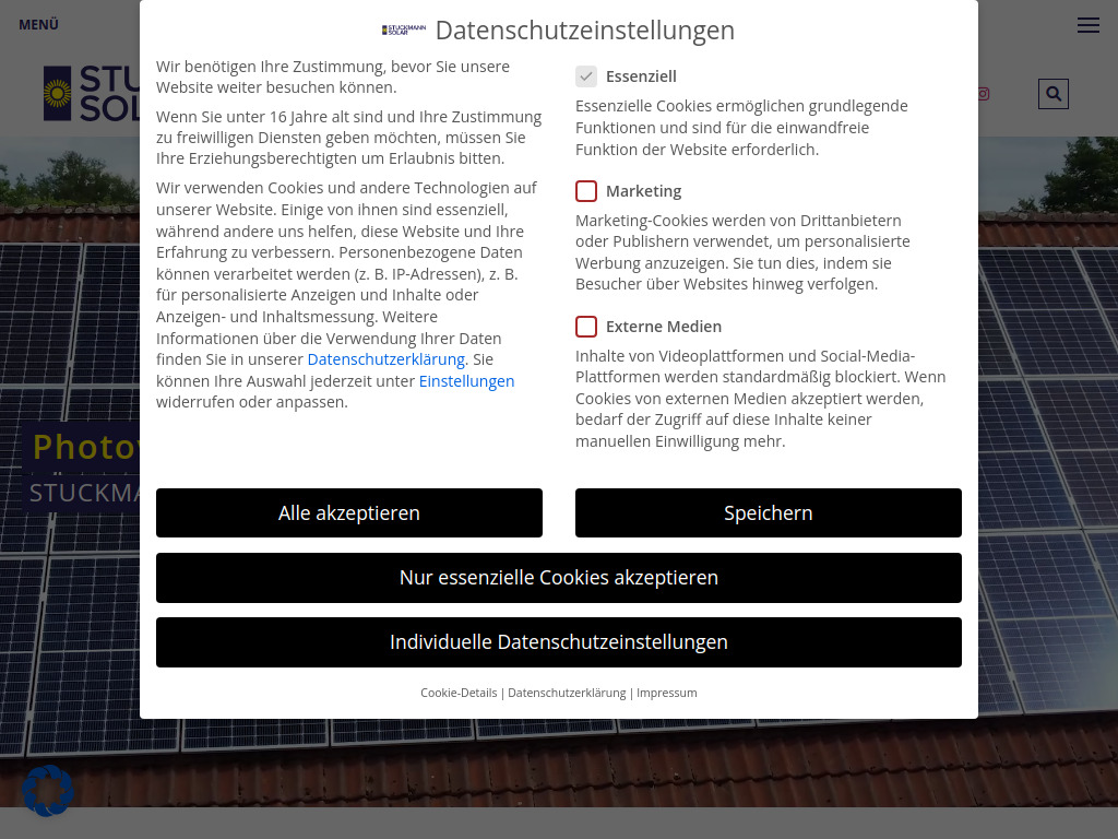 Website von Stuckmann Solar GmbH in Bad Salzuflen