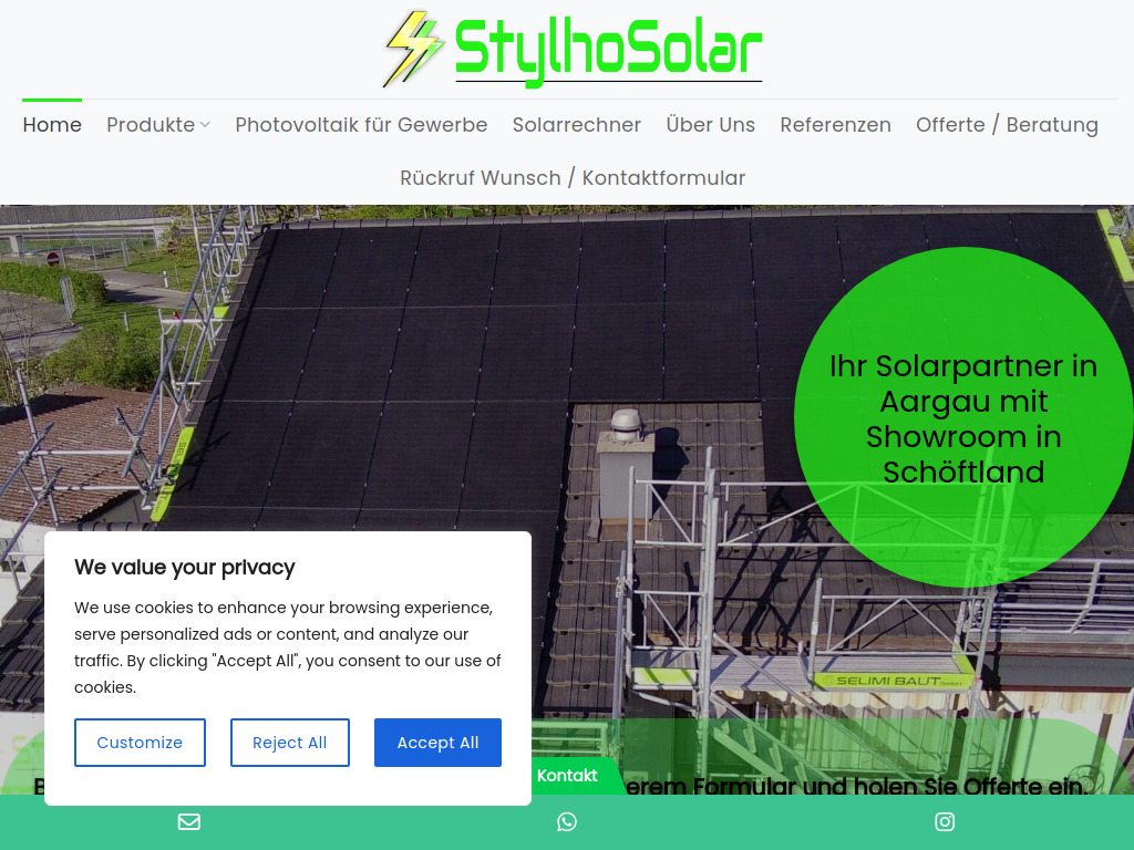 Website von StylhoSwiss GmbH in Schöftland