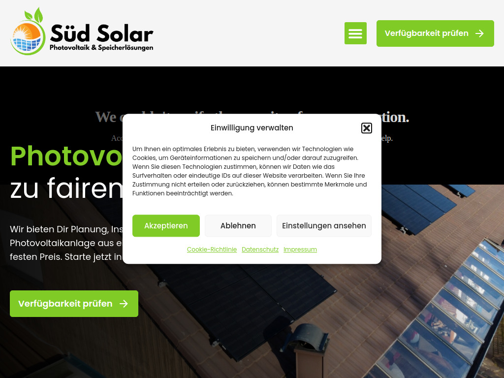 Website von Süd Solar 360 GmbH in Eschborn