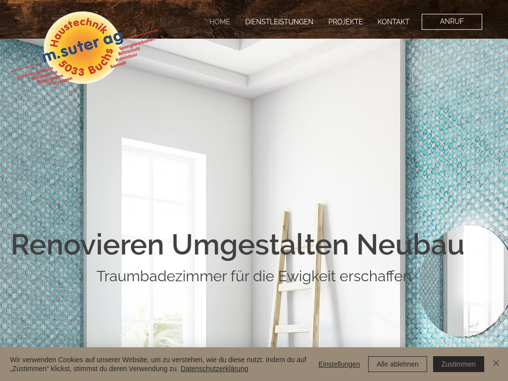 Website von M.Suter AG in Buchs