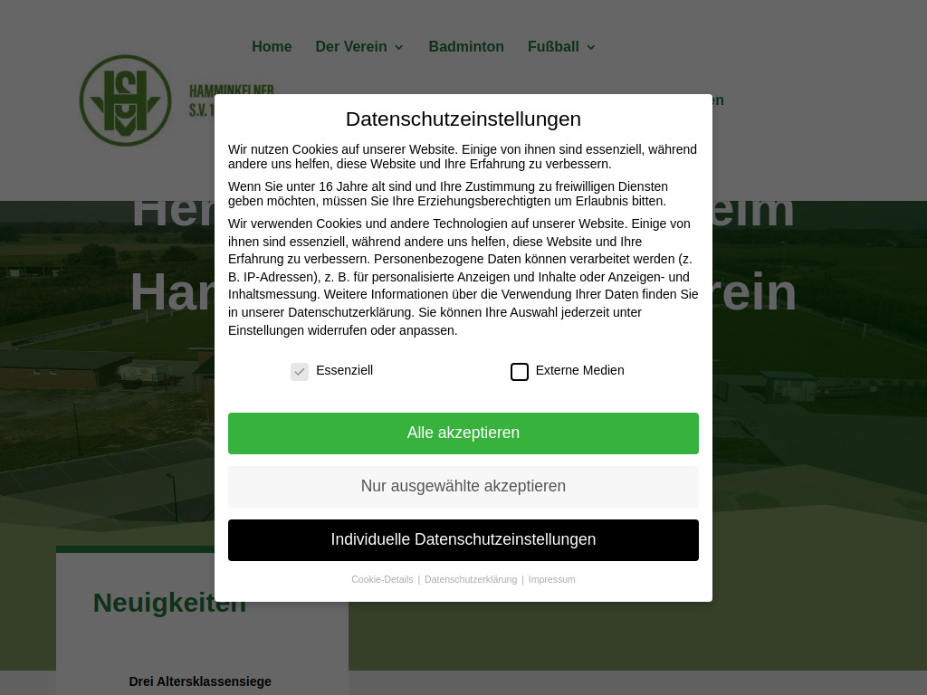 Website von Hamminkelner Sportverein 1920/46 e.V. in Hamminkeln