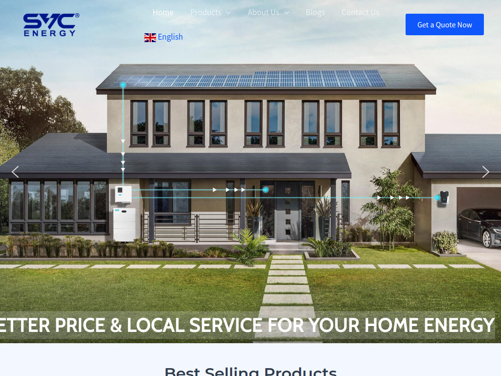 Website von SVC Energy: Solar Inverter, Energy Storage System