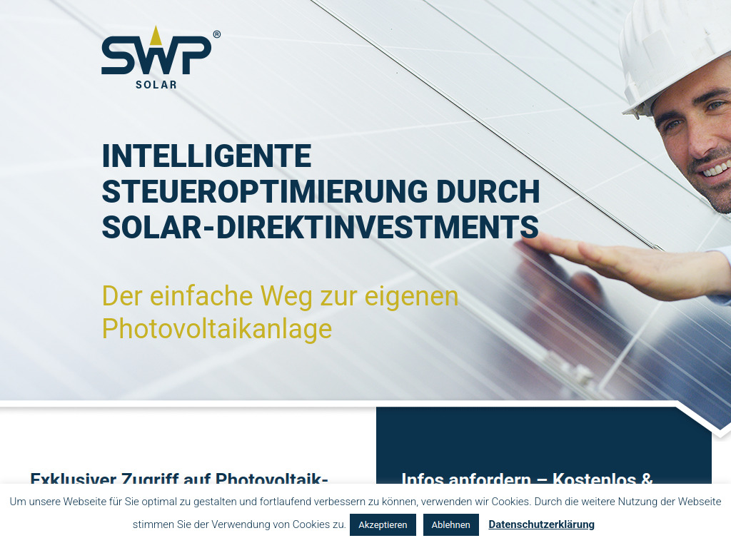 Website von SWP Vertriebs- und Beratungs- UG (haftungsbeschränkt) in Deizisau