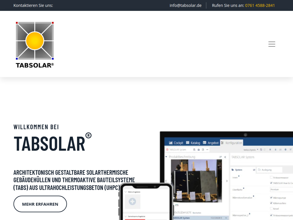 Website von Fraunhofer-Institut für Solare Energiesysteme ISE in Freiburg