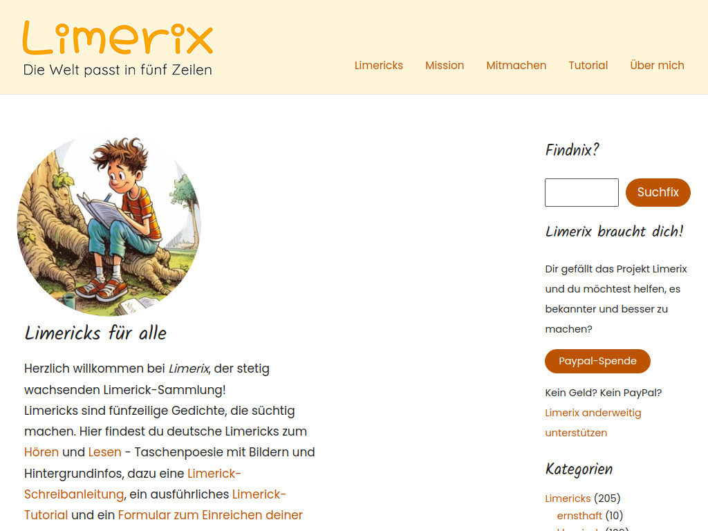 Website von Deutsche Limericks in Berlin