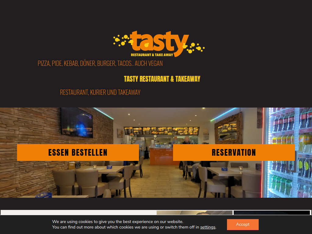 Website von Tasty Restaurant & Takeaway in Widnau