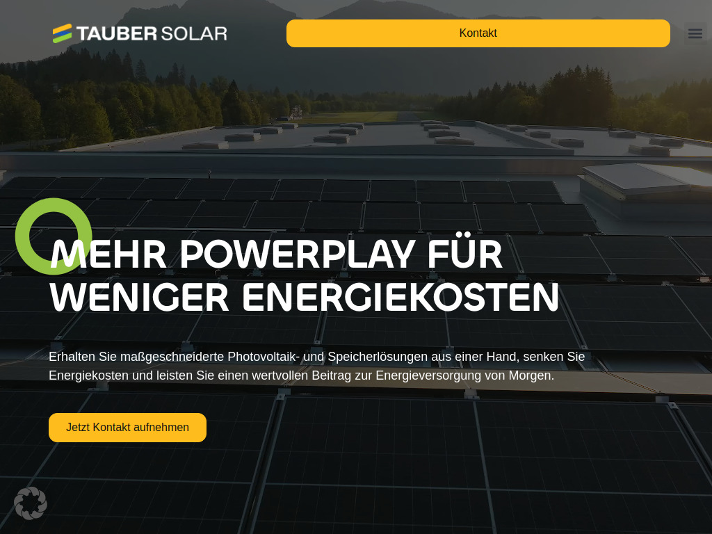 Website von TAUBER-SOLAR Holding GmbH in Tauberbischofsheim