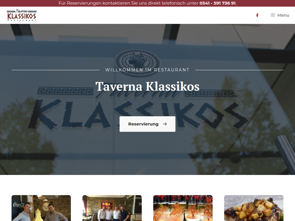 Website von Klassikos Gastro GmbH in Leipzig