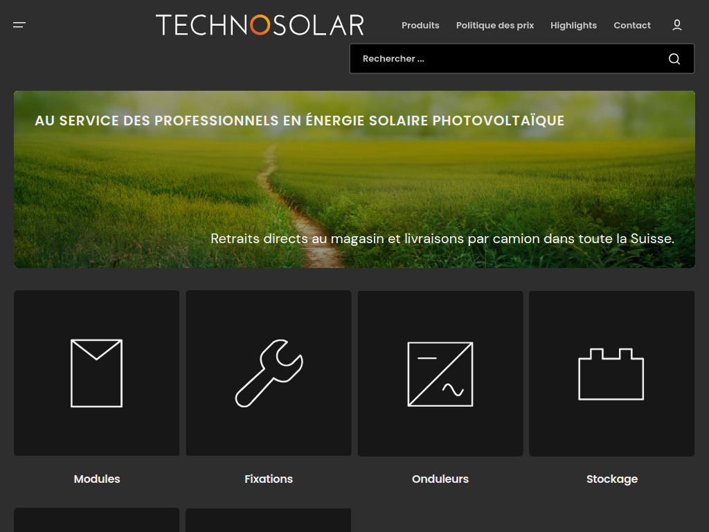 Website von TECHNOSOLAR SA in Semsales