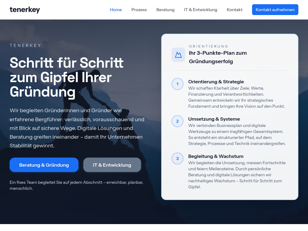 Website von Tenerkey in Grenzach-Wyhlen