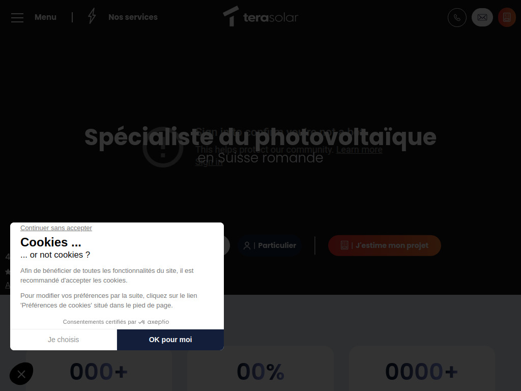 Website von Panneaux Solaires