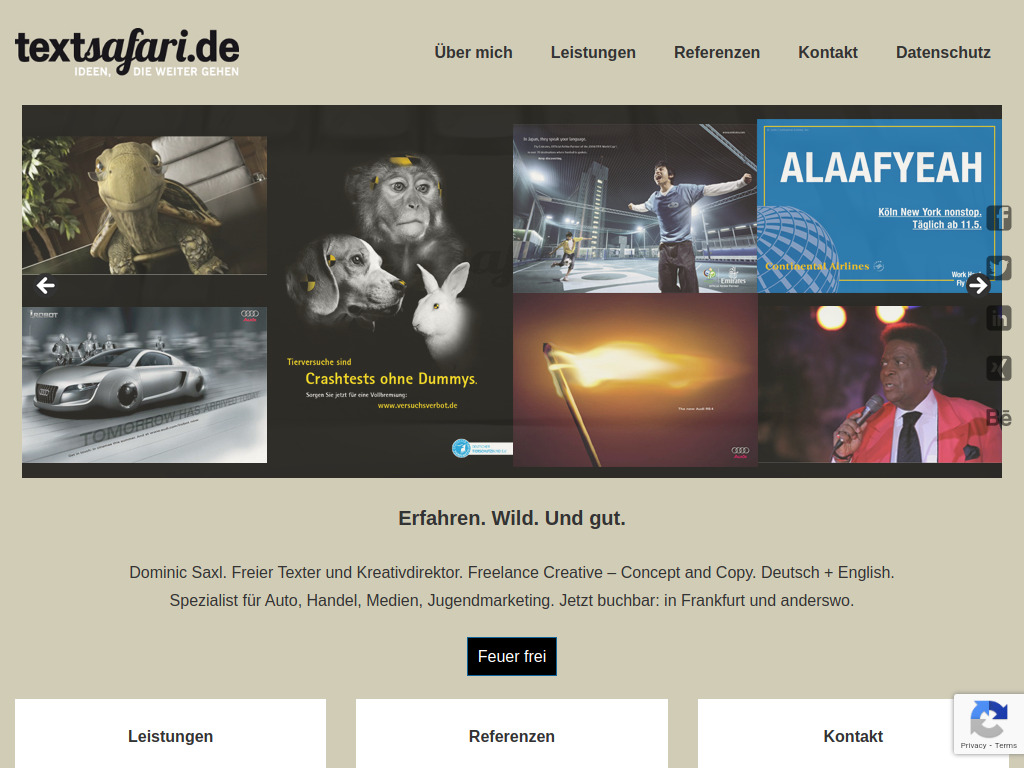 Website von Dominic Saxl in Frankfurt am Main