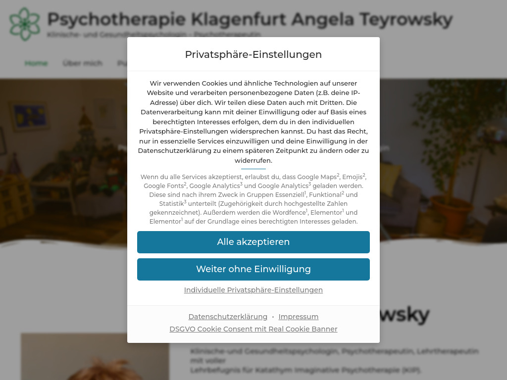 Website von Mag. Angela Teyrowsky in Klagenfurt am Wörthersee