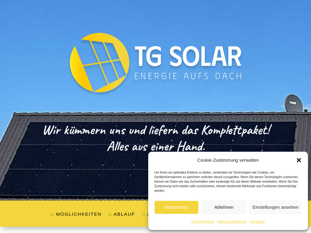 Website von TG Solar in Salzwedel