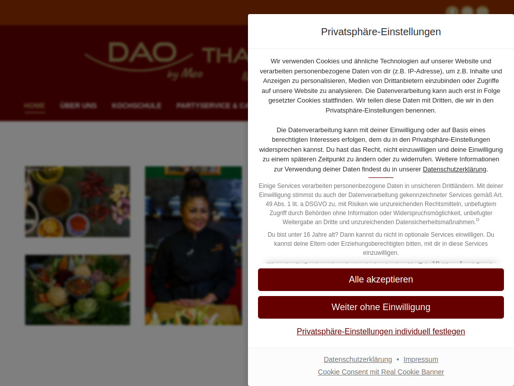 Website von Dao By Meo - Thai Restaurant Berlin in Berlin-Charlottenburg