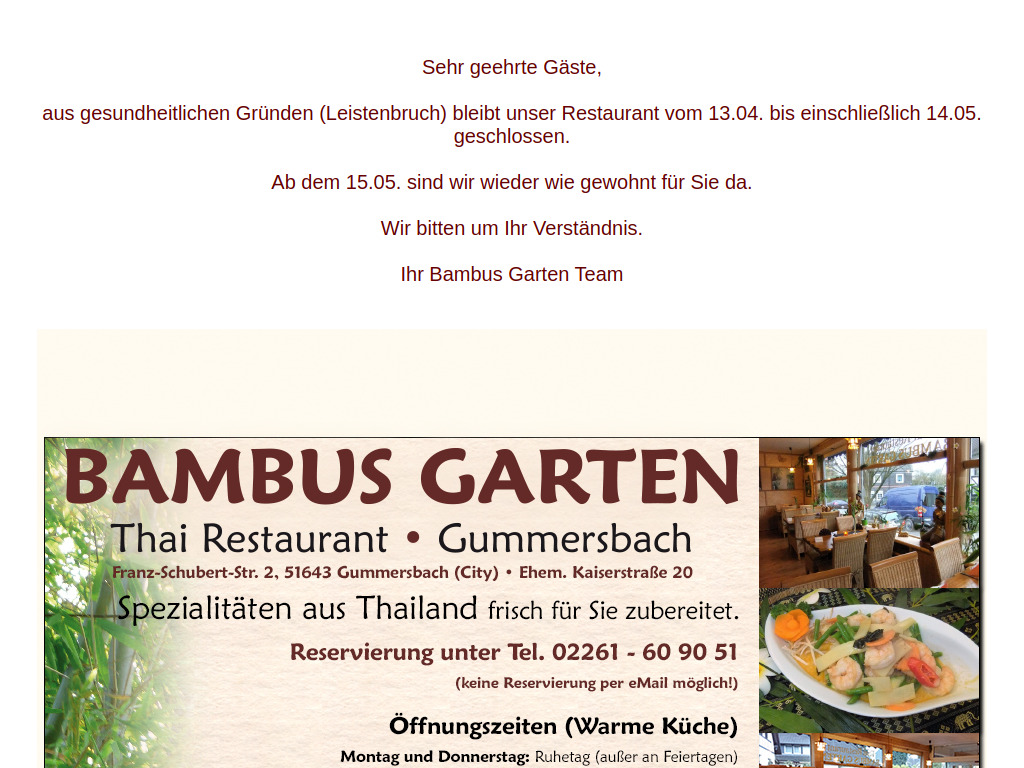 Website von Bambus Garten in Gummersbach