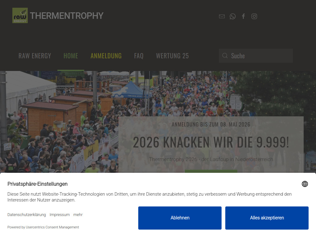 Website von Veranstaltergemeinschaft Thermentrophy in Leobersdorf
