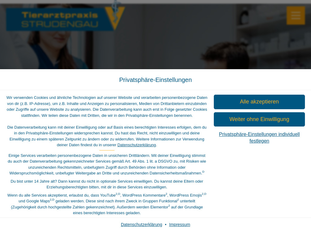 Website von Tierarztpraxis Strudengau – Dr. Georg Haimel OG in Grein