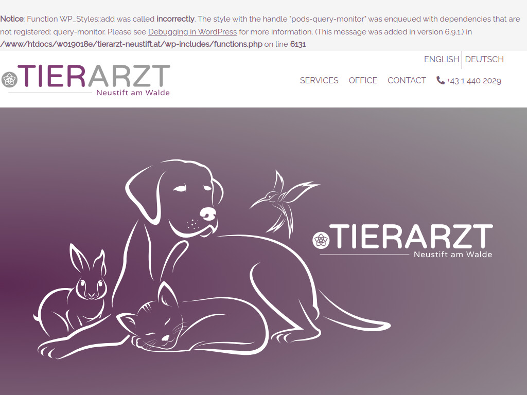 Website von Tierarzt - Neustift am Walde in Zum Inhalt springen