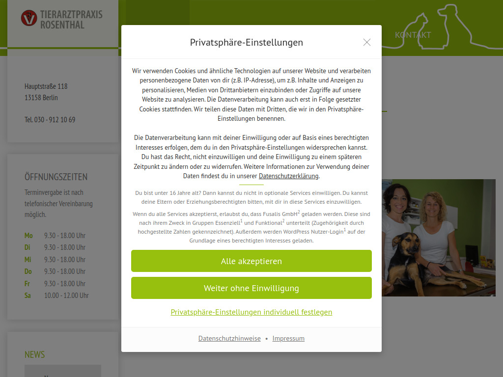 Website von Dr. Hildegard Rexroth & Bianca Ksoll GbR in Berlin